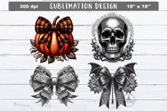 Vintage witchy png Retro halloween clipart black and white