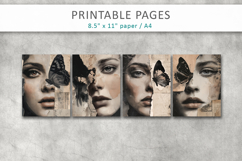 Vintage Woman Junk Journal, old paper Product Image 2