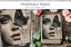 Vintage Woman Junk Journal, old paper Product Image 3