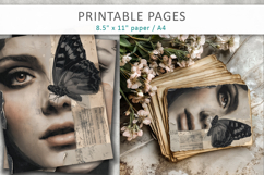 Vintage Woman Junk Journal, old paper Product Image 1