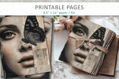 Vintage Woman Junk Journal, old paper Product Image 5