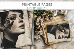 Vintage Woman Butterfly Junk Journal Page Product Image 4