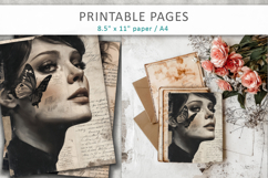 Vintage Woman Butterfly Junk Journal Page Product Image 3