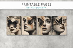 Vintage Woman Junk Journal, scrapbook paper Product Image 2