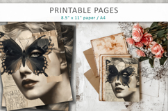 Vintage Woman Junk Journal, scrapbook paper Product Image 4