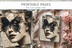 Vintage Woman Junk Journal, scrapbook paper Product Image 5