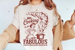 Vintage Woman Shirt,My Cooking Is So Fabulous SVG,Funny Product Image 8