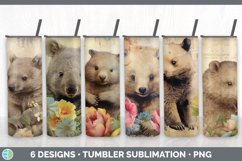Bundle of six Decoupage Wombats Tumbler designs.
