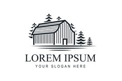 Old farm barn logo design, countryside illustration design Product Image 1
