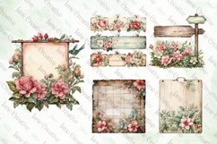 Vintage Floral Wooden Board Sublimation Product Image 2