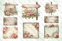 Vintage Floral Wooden Board Sublimation Product Image 4