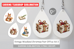 Vintage Woodland Post Office Earring Product Image 1