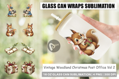 Vintage Woodland Post Office Glass Can Product Image 1