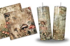 Vintage Woodland Seamless Fairy Junk Digital Paper Bundle Product Image 5