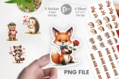 Vintage Woodland Valentine Sticker Product Image 1