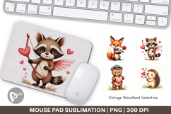Vintage Woodland Valentine Mouse Pad Product Image 1