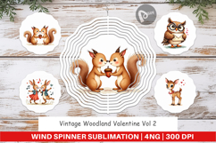 Vintage Woodland Valentine Wind Spinner Product Image 1