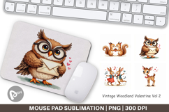 Vintage Woodland Valentine Mouse Pad Product Image 1