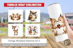 Vintage Woodland Valentine Tumbler Product Image 1