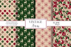 Vintage Christmas Digital Paper Product Image 1