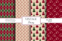 Vintage Christmas Digital Paper Product Image 1