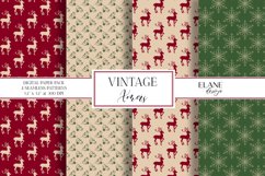Vintage Christmas Digital Paper Product Image 1