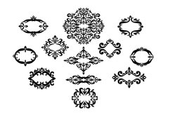 Vintage Damask frame border pattern Product Image 4