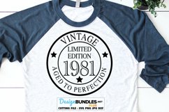 Vintage 1981 SVG | Round Limited Edition 1981 SVG Product Image 1