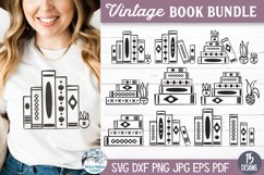 Vintage Book SVG Bundle | 15 Designs for Reading Lovers Product Image 1