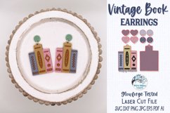 Vintage Book Earrings SVG for Glowforge Laser Product Image 4