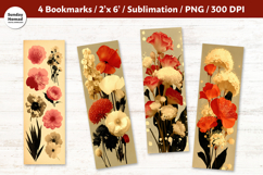 Vintage Botanical Bookmark , Printable Crafts, 4 PNG Product Image 1