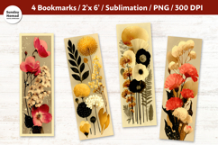 Vintage Botanical Bookmark , Printable Crafts, 4 PNG Product Image 1