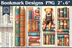 Books Printable Bookmark 4 PNG Product Image 1