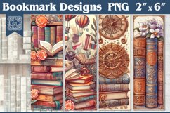 Books Printable Bookmark 4 PNG Product Image 1
