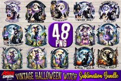 Vintage Halloween Witch Sublimation BUNDLE 1 Product Image 2