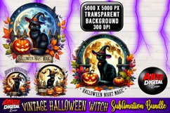 Vintage Halloween Witch Sublimation BUNDLE 1 Product Image 5