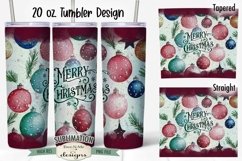 Vintage Style Christmas 20 oz Tumbler Sublimation Design Product Image 1