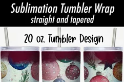 Vintage Style Christmas 20 oz Tumbler Sublimation Design Product Image 2