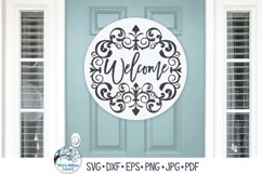 Round Welcome Sign SVG Product Image 1