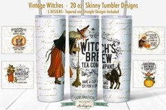 20 oz Tumbler Sublimation Bundle | Vintage Witch | 5 Designs Product Image 1