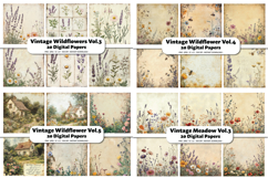 Vintage Cottagecore Digital Paper Mega Bundle Product Image 3