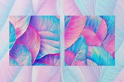 Holographic Leaves Seamless Patterns Product Image 3