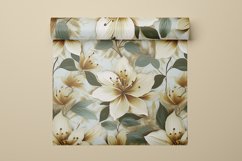 Golden Blooms Seamless Patterns Product Image 6