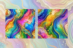 Rainbow Marble 12 Digital Papers Product Image 3
