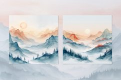 Pastel Mountains 12 Digital Papers Product Image 3