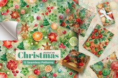 Christmas Alcohol Ink Seamless Patterns Product Image 1