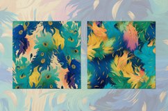 Peacock Vibrance Seamless Patterns Product Image 7