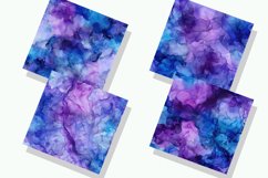 Violet Blue Alcohol Ink Digital Paper Bundle Product Image 3