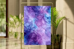 Violet Blue Alcohol Ink Digital Paper Bundle Product Image 5