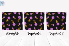 Violet Flowers Skinny Seamless Tumbler Sublimation Wrap Product Image 6
